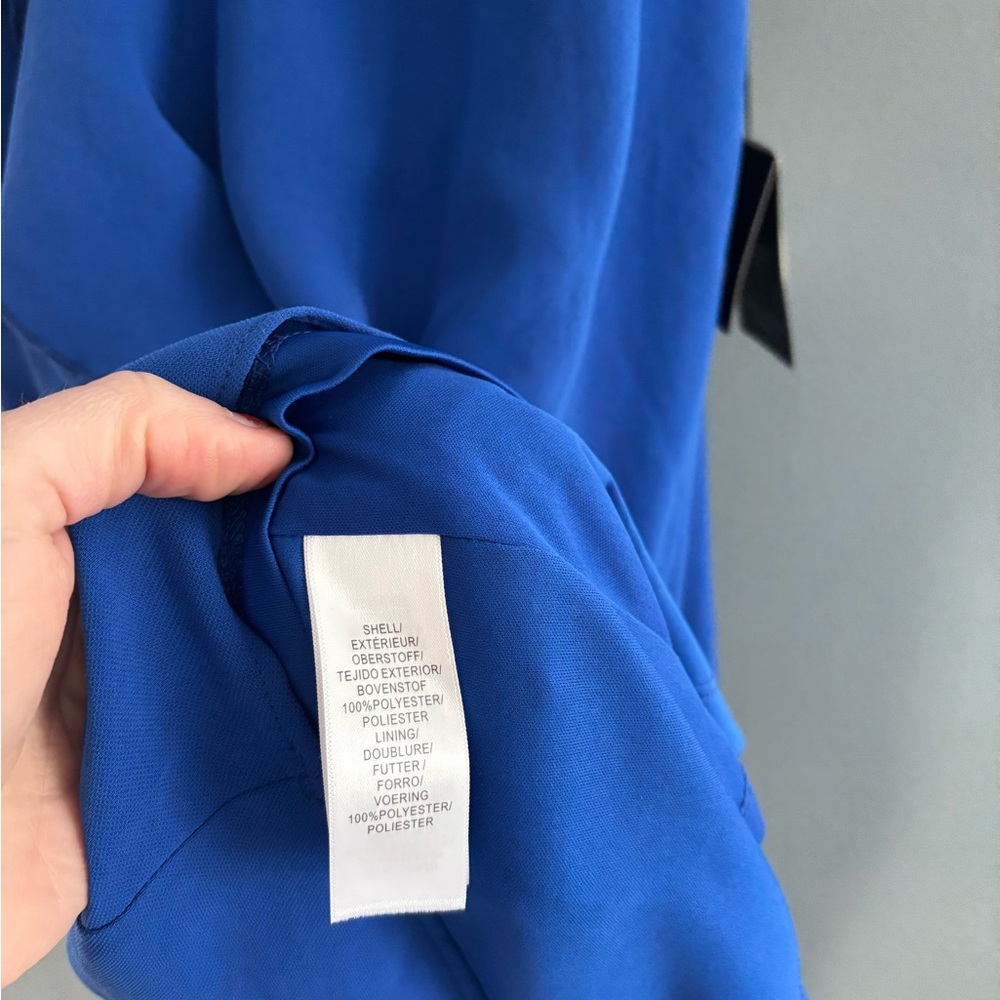 NWT Adrianna Papell Blue Ruffle Dress - Picture 6 of 8